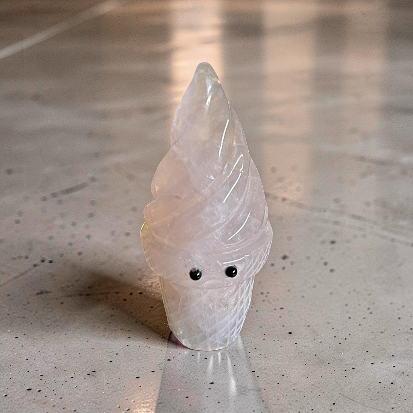 Rose Quartz Ice Cream Carving