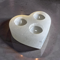 Heart Shaped Selenite Candle Holder