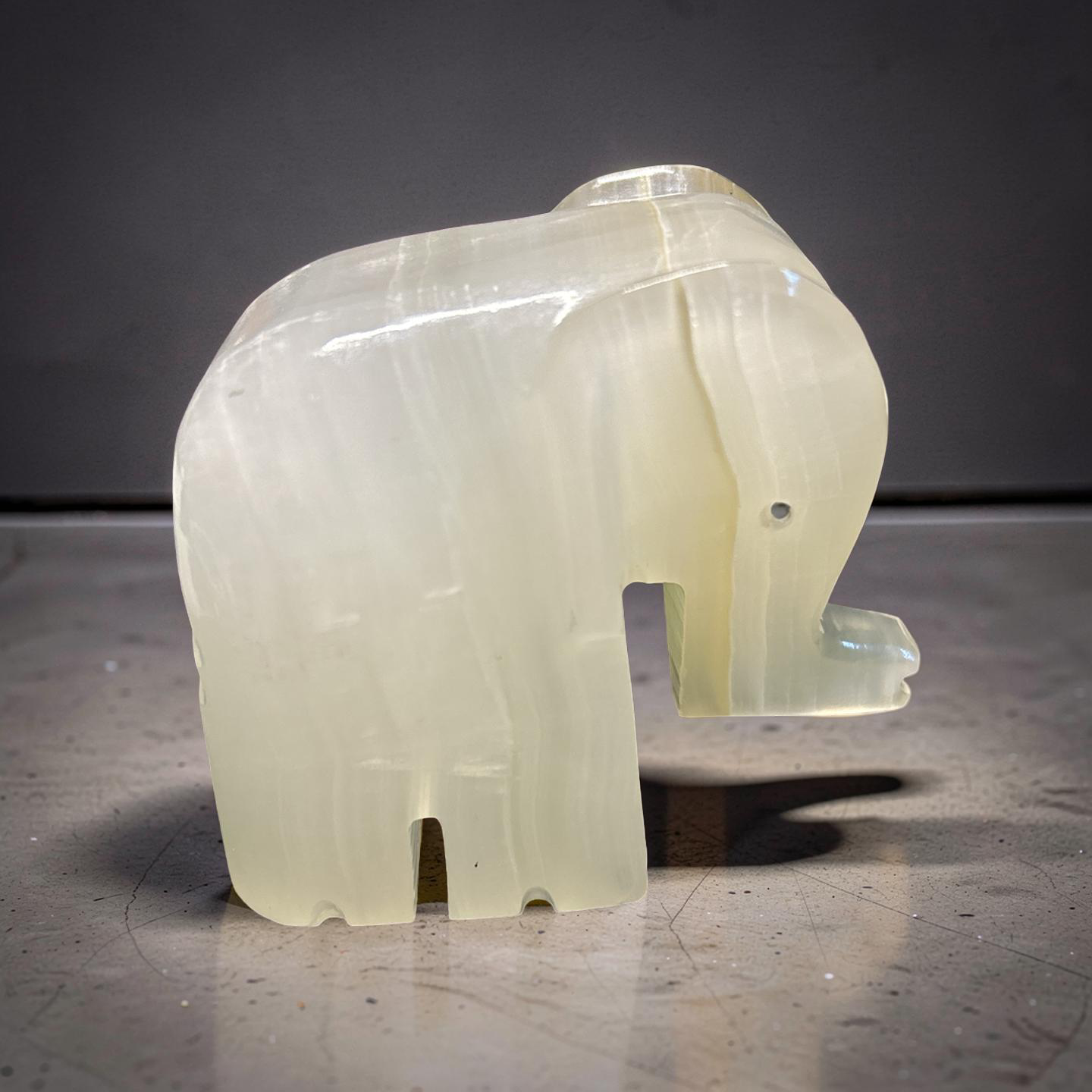 Onyx Elephant Carving